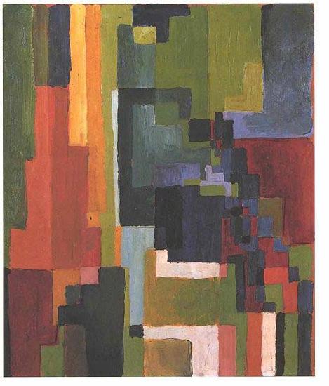 August Macke Colourfull shapes II France oil painting art